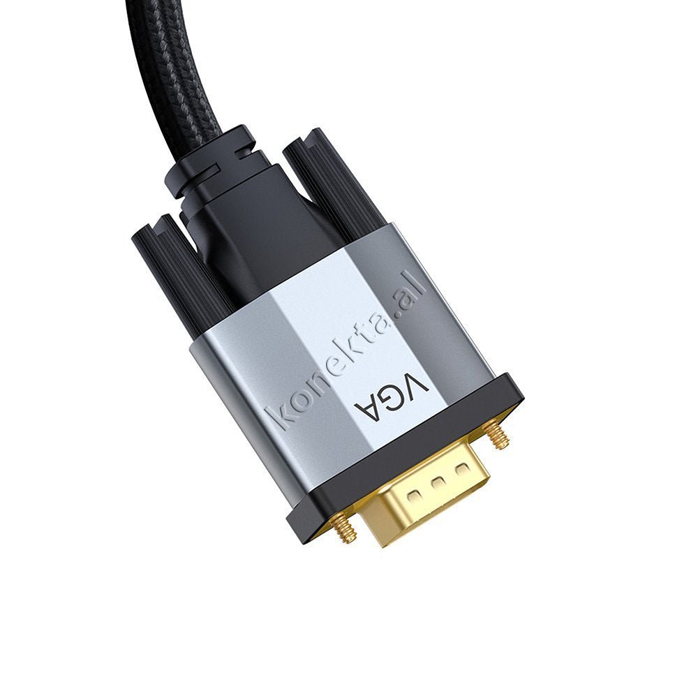 Baseus VGA Cable, 1m / 2m, Gray - Thumbnail 6