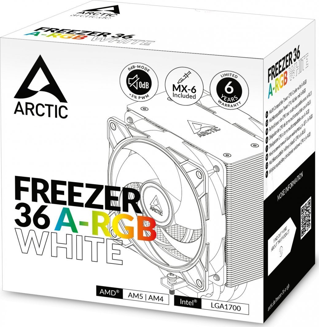 Arctic Freezer 36 A-RGB White CPU Cooler (ACFRE00125A) - Thumbnail 9