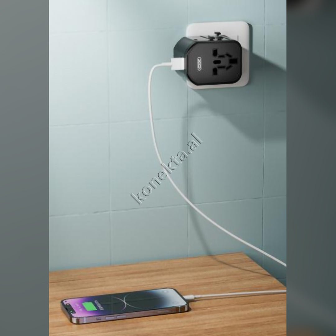 XO Adaptor Karikimi, E Bardhe, 4 Priza, 3 Porta Karikimi - Thumbnail 3
