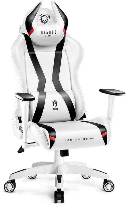 Diablo X-Horn 2.0 Gaming Chair, White/Black - Thumbnail 2