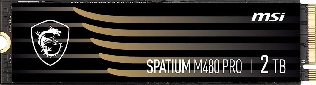 MSI Spatium M480 Pro SSD, 2TB, M.2 2280 PCI-E x4 Gen4 NVMe - Image 1