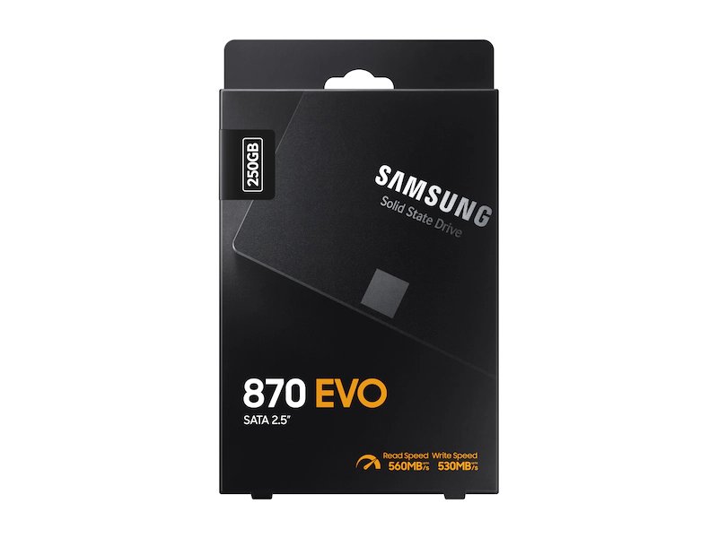 Samsung 870 EVO SSD, 250GB, White, Multicolor - Image 1