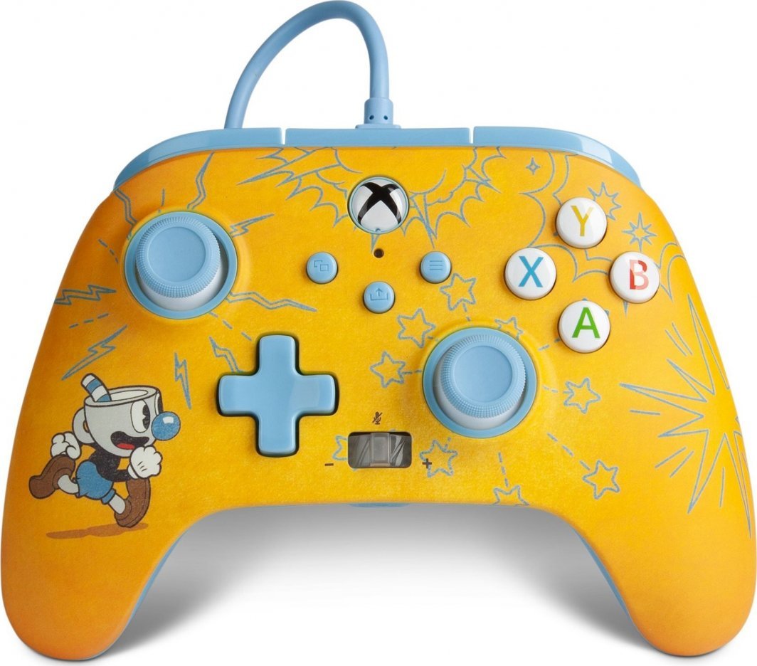 PowerA XS Enhanced Cuphead Controller, Wired, Yellow - Image 1