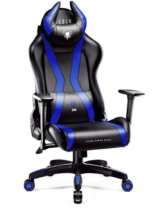 Diablo Chairs X-Horn 2.0 Chair, Black / Blue - Thumbnail 2