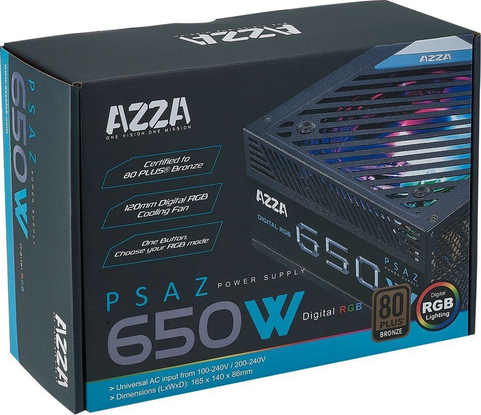 Azza PSAZ-650W-RGB ATX Power Supply, 650W - Thumbnail 3