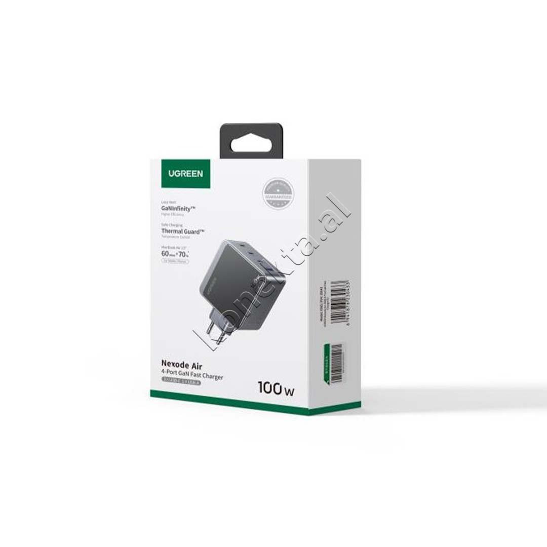 UGreen Nexode 100W Charger, Grey, USB-A & 3xUSB-C - Thumbnail 8