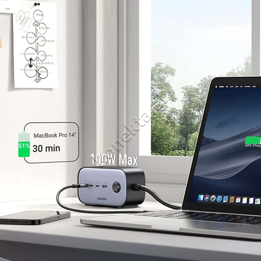 UGreen 100W Charger, Gray - Thumbnail 11