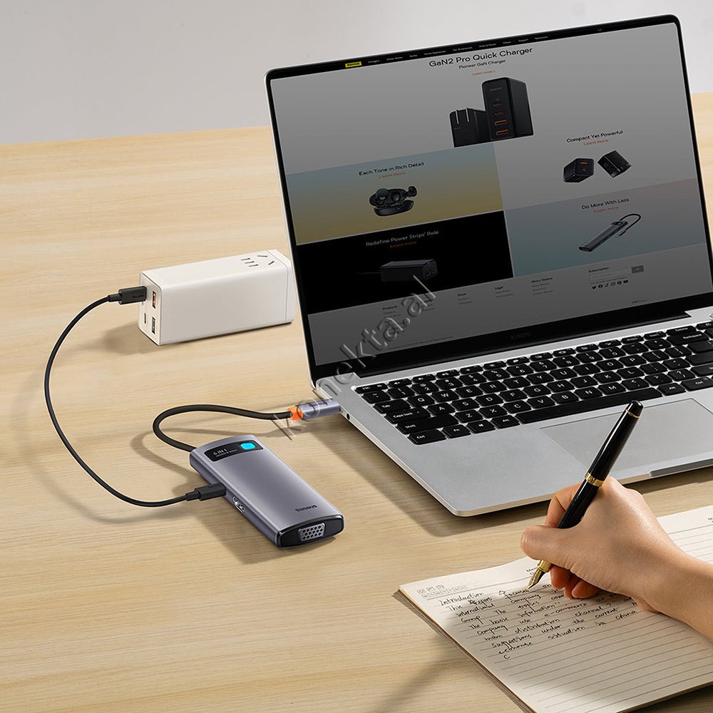 Baseus Adaptor HUB Me Shumë Porta 6 në 1 - Thumbnail 9