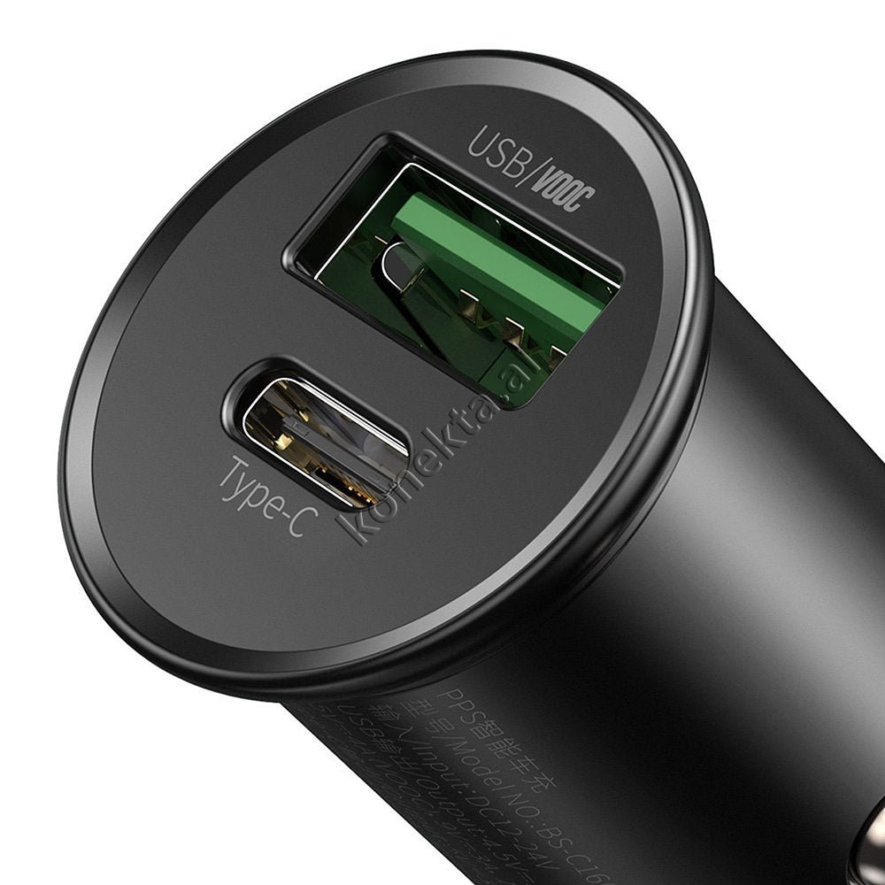Baseus 30W Car Charger, Black - Thumbnail 4
