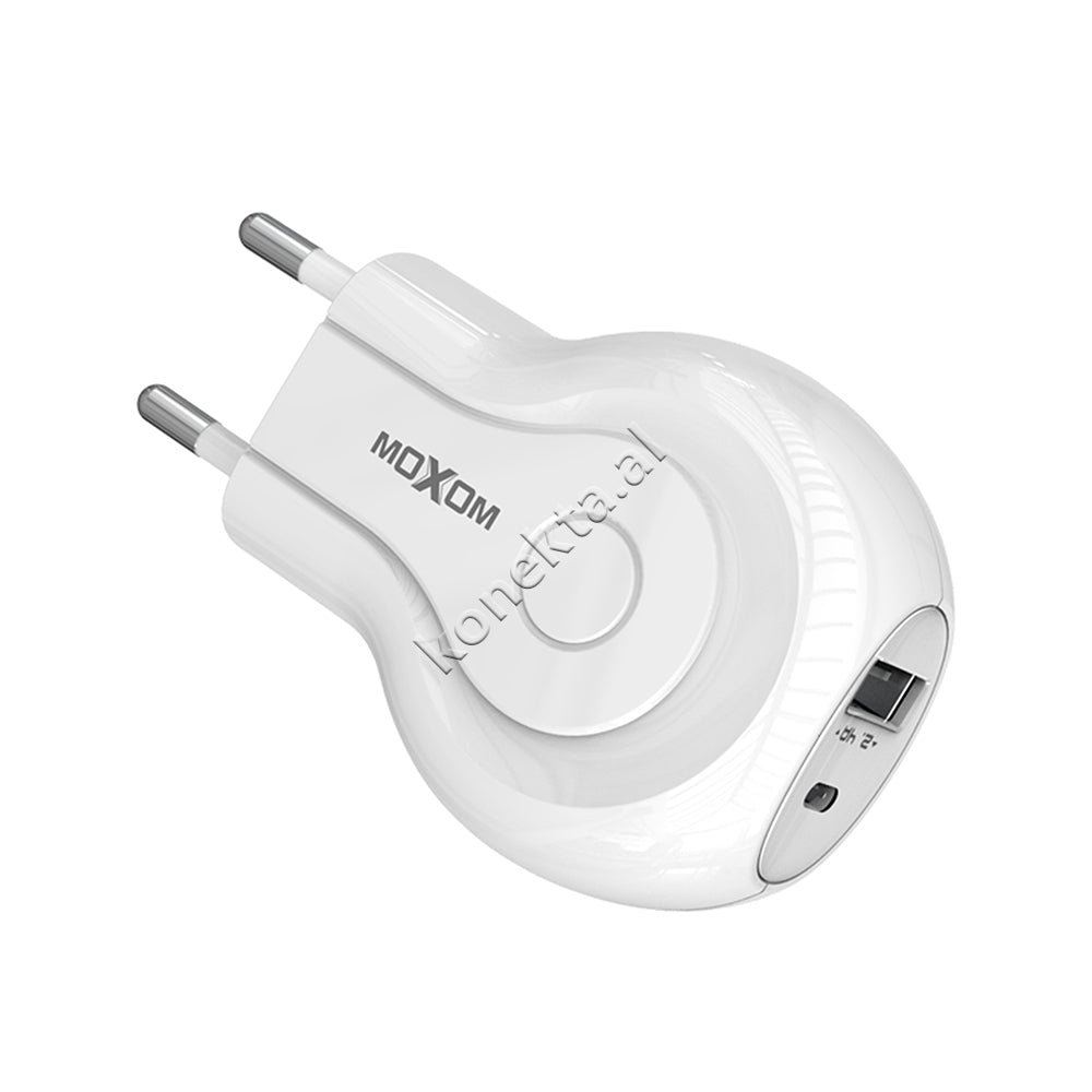Moxom Adaptor Karikimi Me 2 Porta USB Dhe Type-C, E Bardhe - Thumbnail 6