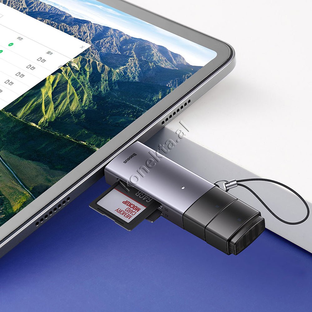 Baseus SD Card Adapter with Type-C and USB Ports - Thumbnail 8