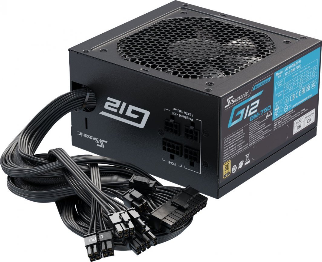 SeaSonic G12 GM G12-GM-750 Power Supply, 750W - Image 1