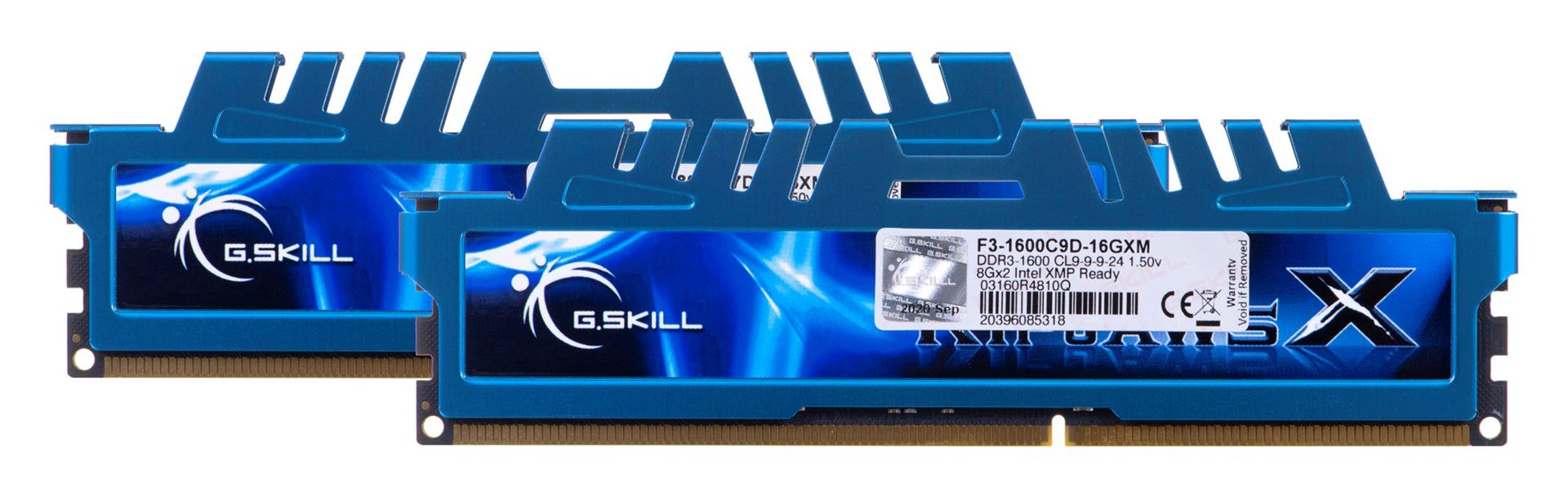 G.Skill Ripjaws X RAM, DDR3, 16GB, 1600 MHz, CL9, Blue - Thumbnail 2