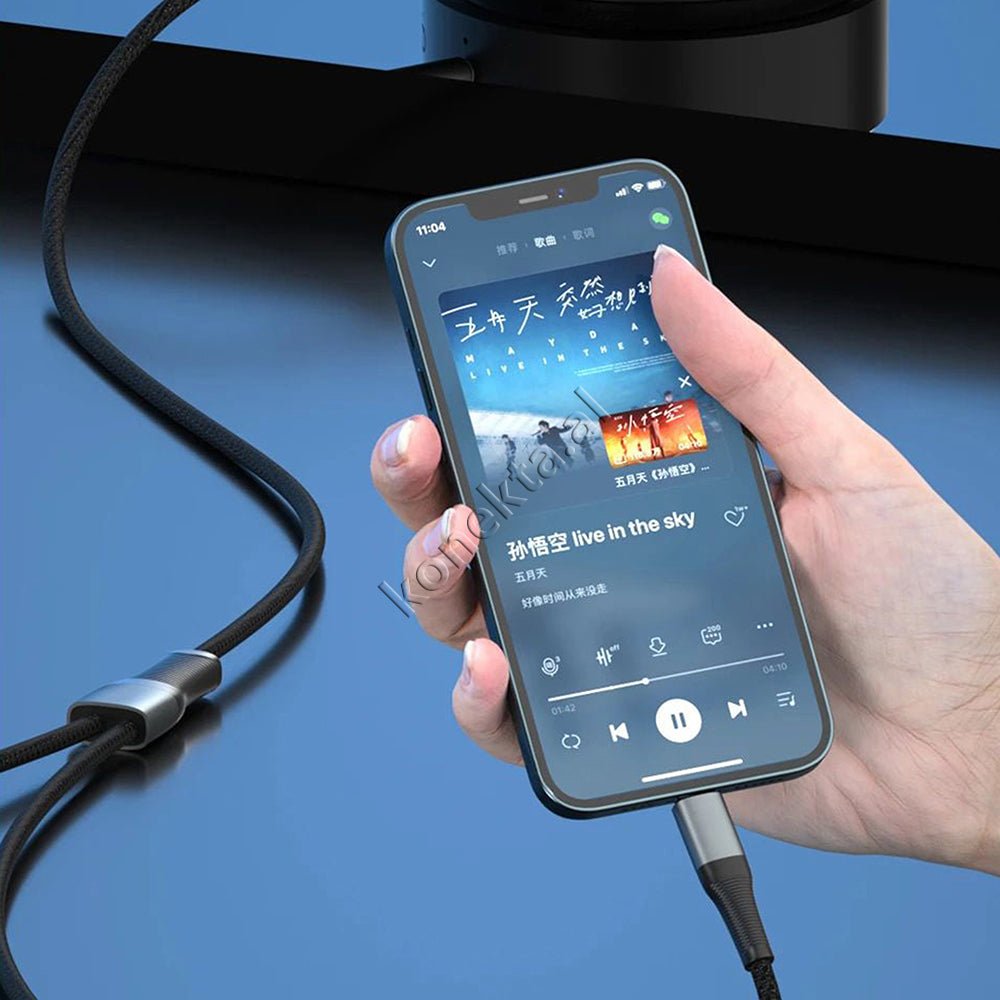 XO Lightning + Aux 3.5mm Cable, 1m - Thumbnail 5