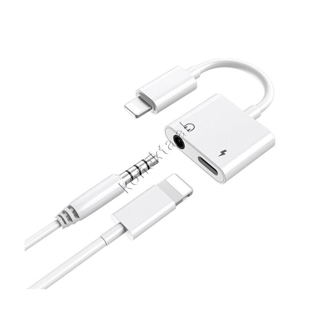 Moxom Audio Adaptor 2 në 1 Aux dhe Lightning - Image 1