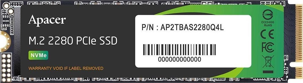 Apacer AS2280Q4L SSD, 1TB, M.2 2280 PCI-E x4 Gen4 NVMe - Image 1