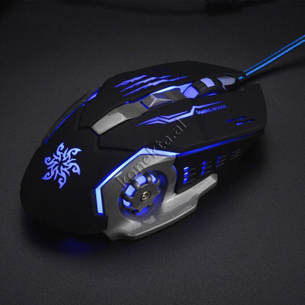 tjetertjeter X1 Gaming Mouse, Black and Grey, RGB Lighting - Thumbnail 6