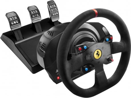 Thrustmaster T300 Racing Wheel and Pedals, Alcantara Edition, Black - Image 1