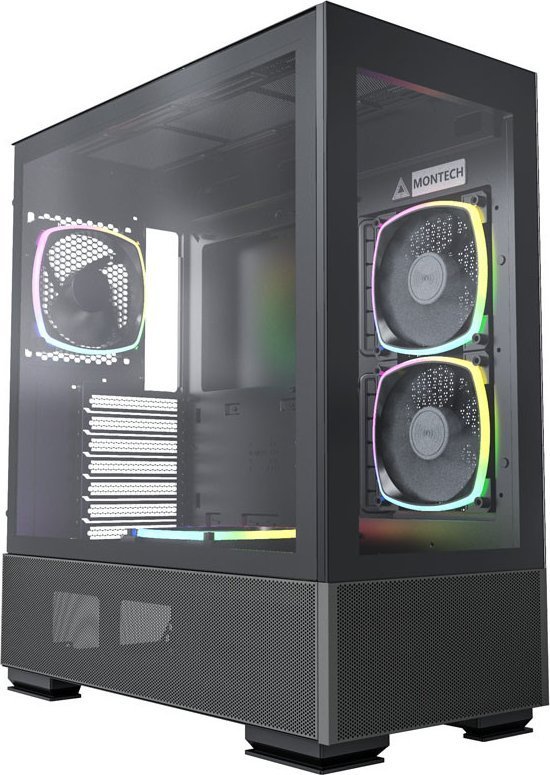 Montech SKY TWO ARGB Case, Black, Midi Tower - Image 1