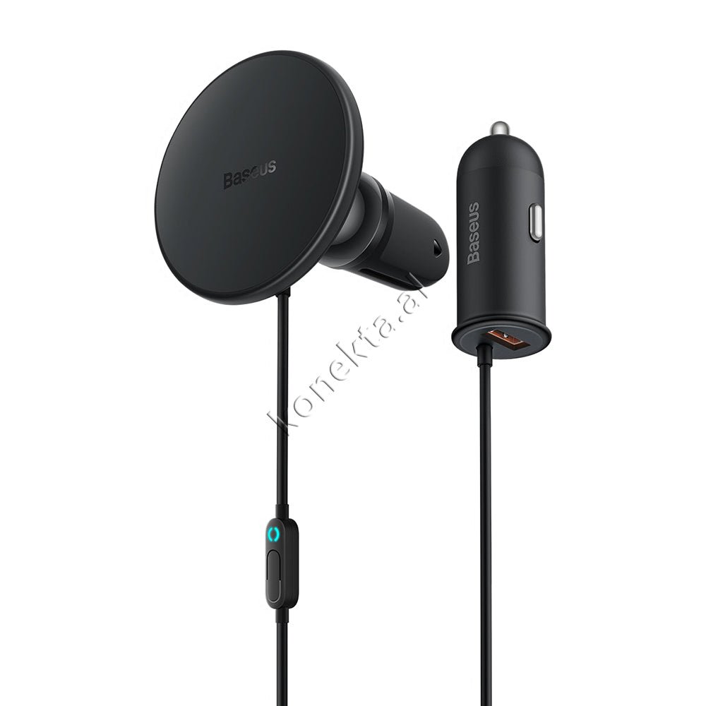 Baseus Mbajtese Celuari Per Makine Me Karikim Wireless Dhe Porte USB - Thumbnail 5
