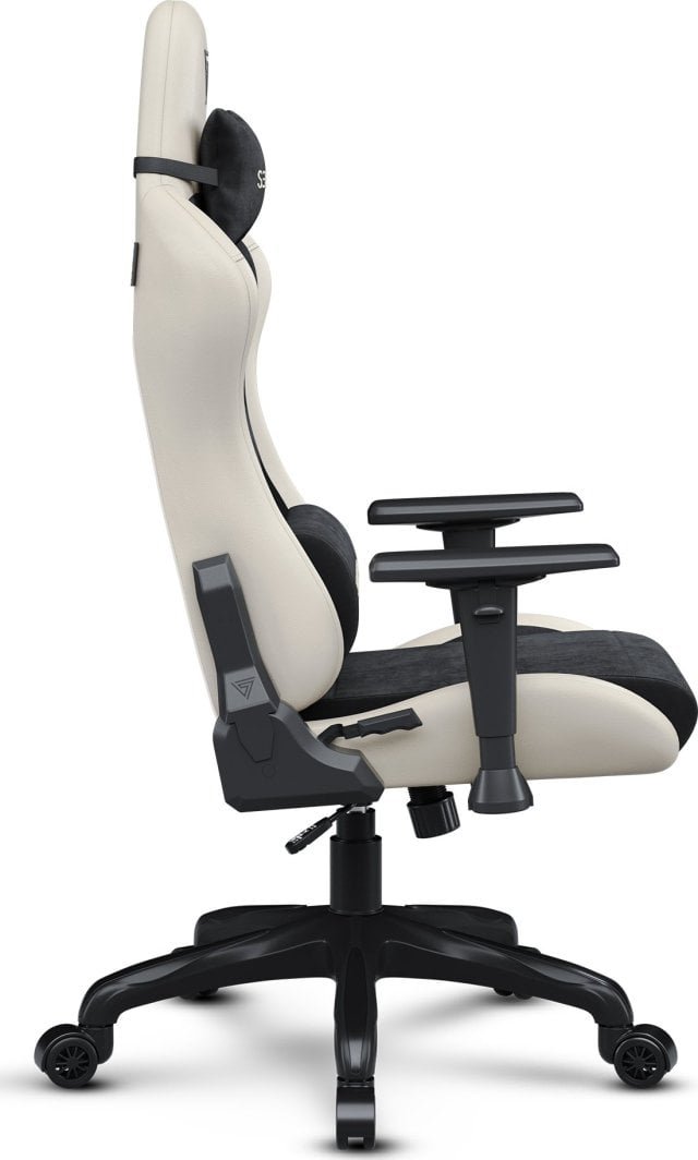 SENSE7 Spellcaster FUKU Chair, Material + Leather, Black/Beige - Thumbnail 5