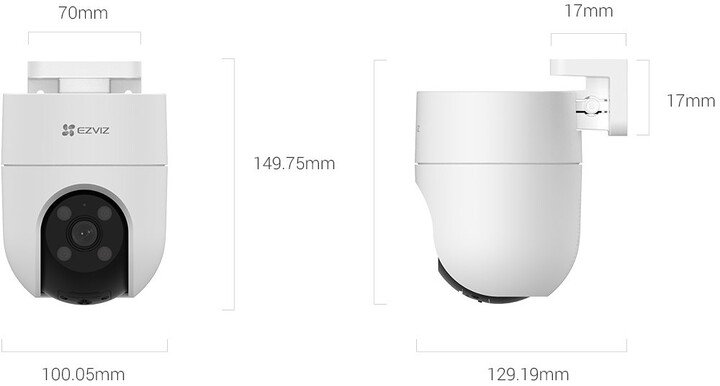 EZVIZ H8C Kamera, 2K, 4mm - Thumbnail 2