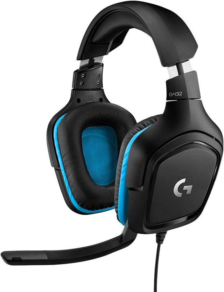 Logitech G432 Gaming Headset, Black/Blue - Thumbnail 3