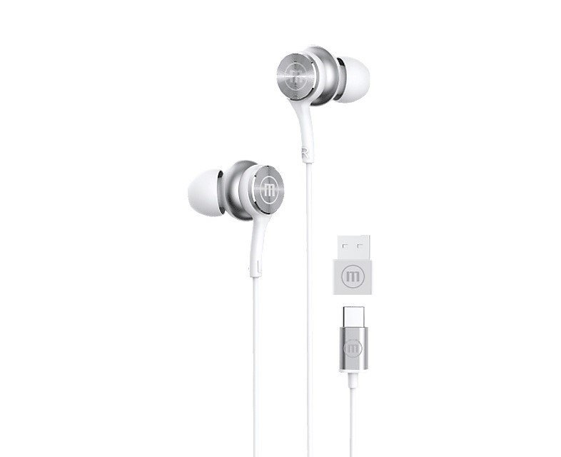 Maxell XC1 Headphones, Wired, White - Image 1