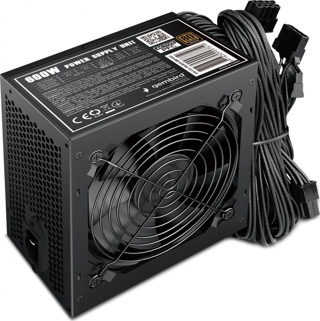 Gembird BlackBoxPower CCC-PSU80P-BBP-600 Power Supply, 600W - Image 1