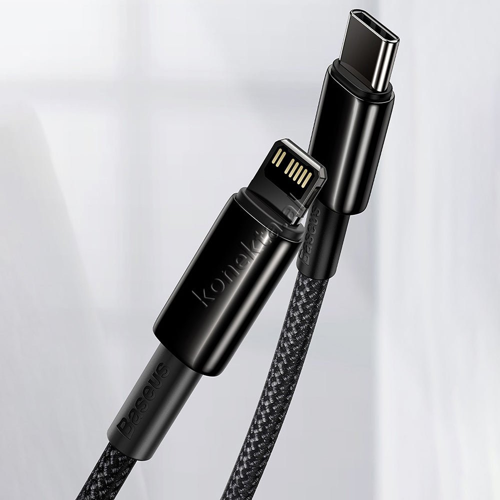 Baseus Type-C to Lightning Cable, 20W Fast Charge, 1m, Black - Thumbnail 6