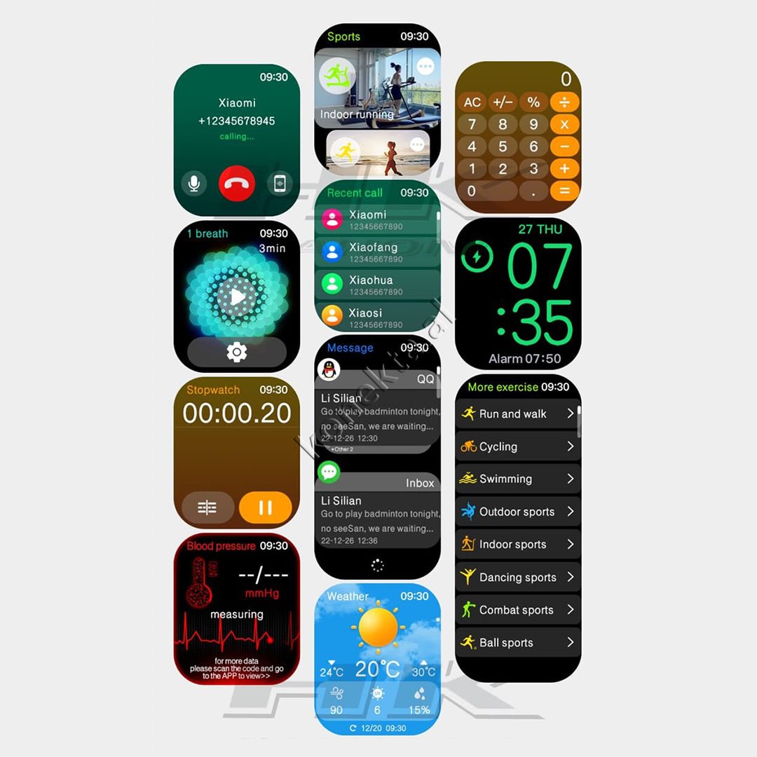 HOCO HK9 PRO+ Smartwatch, Black, 2.2 Inch - Thumbnail 12