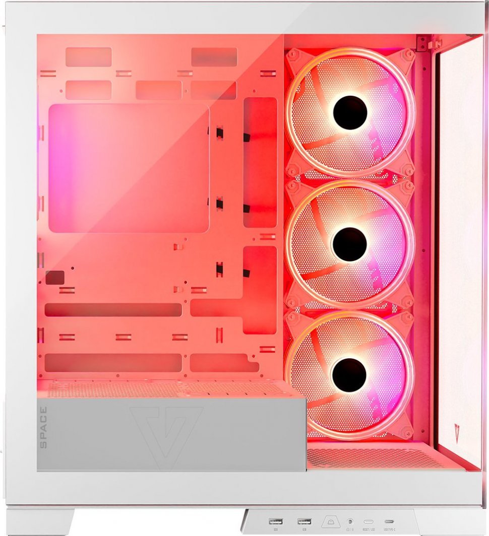 Modecom Volcano Space Apex ARGB Case, White, Midi Tower - Thumbnail 14