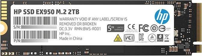 HP EX950 SSD, 2TB, M.2 2280 PCI-E x4 Gen3 NVMe - Image 1