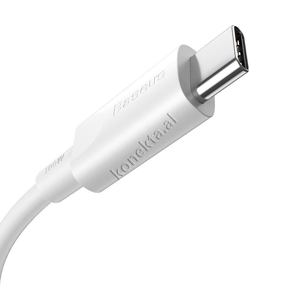 Baseus MLL82ZM/A Cable, 1.5m, White, 100W Fast Charge 5A - Thumbnail 4
