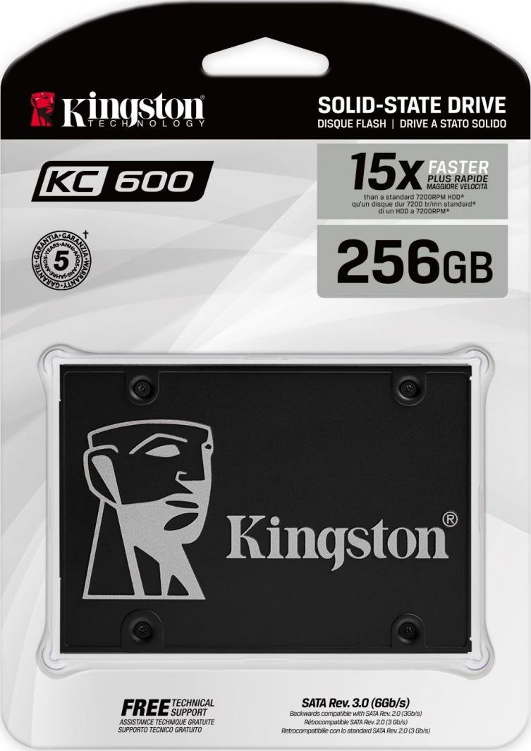 Kingston KC600 SSD, 256GB, 2.5" SATA III - Thumbnail 4