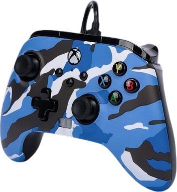 PowerA Xbox Enhanced Camo Controller, Wired, Blue - Thumbnail 3