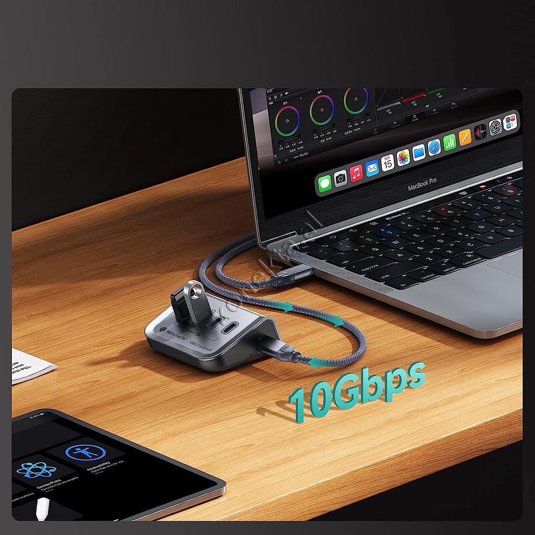 YottaMaster Type-C HUB 10Gbps 4-in-1 with Type-C Cable - Thumbnail 2