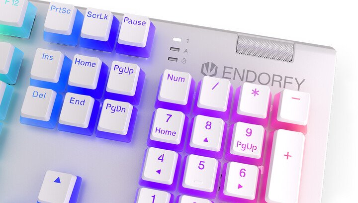 Endorfy Omnis Pudding Onyx Keyboard, White, Kailh Brown, US - Thumbnail 7