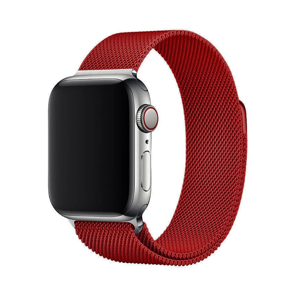 Apple Milanese Loop Smartwatch Band 42/44mm, Red - Image 1