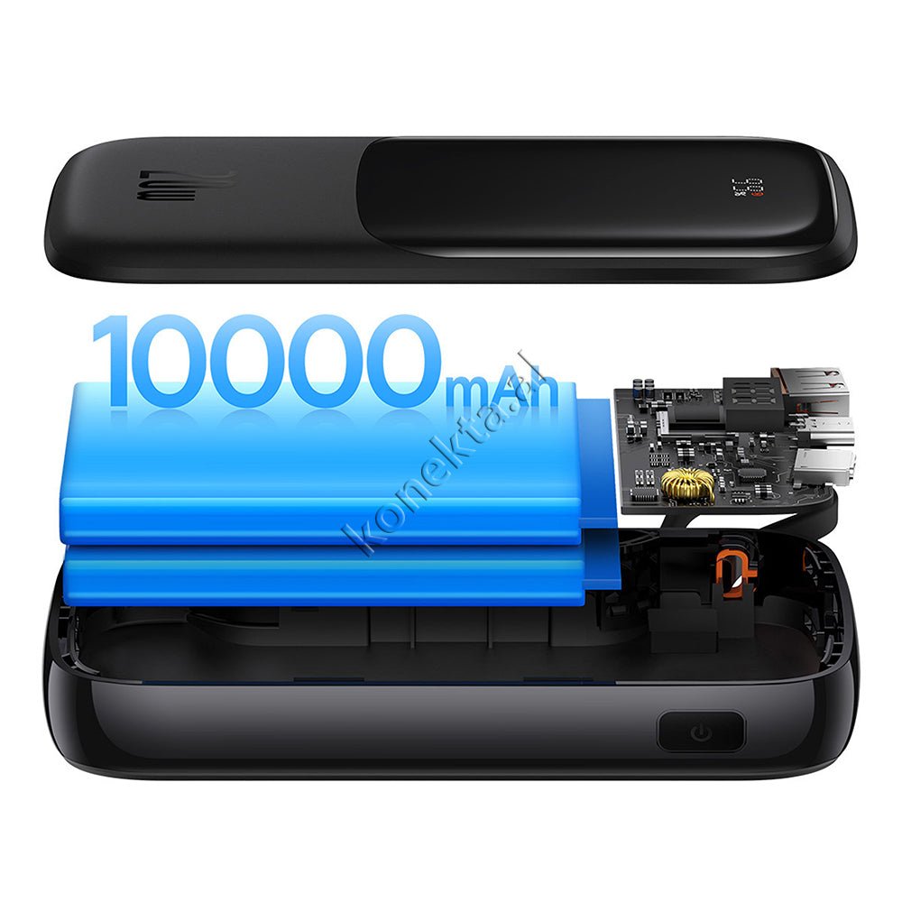 Baseus 20W 10000mAh External Battery, Black, With 2 Ports and Lightning Cable - Thumbnail 7