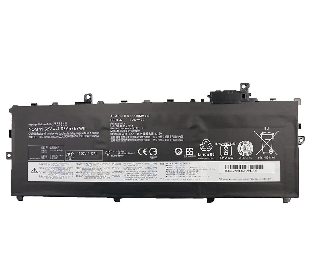 ThinkPad X1 Carbon 5th Gen, 6th Gen Battery 01AV430 - Image 1