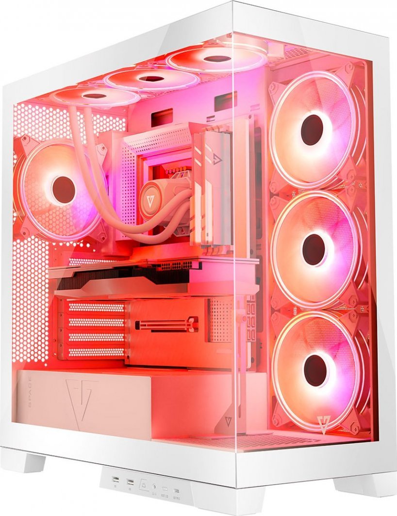 Modecom Volcano Space Apex ARGB Case, White, Midi Tower - Thumbnail 23