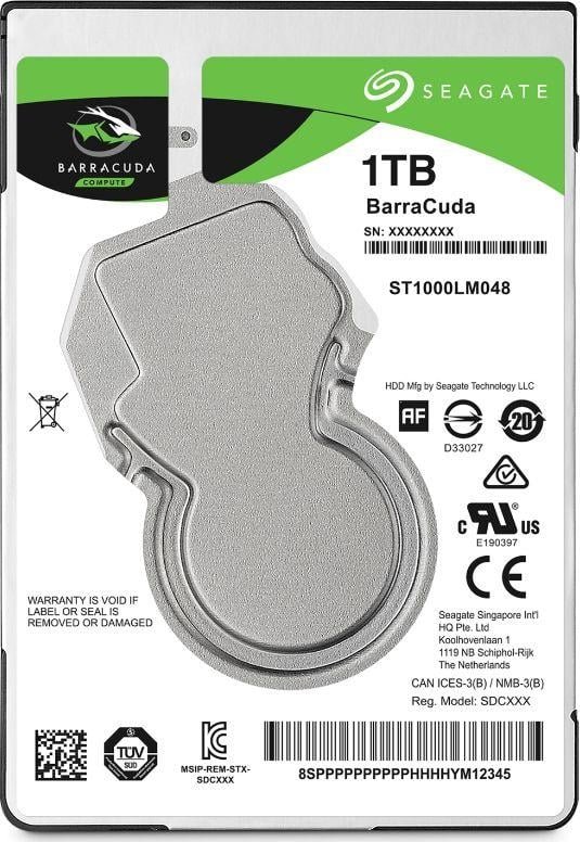 Seagate BarraCuda HDD, 1TB, 2.5" SATA III - Thumbnail 5
