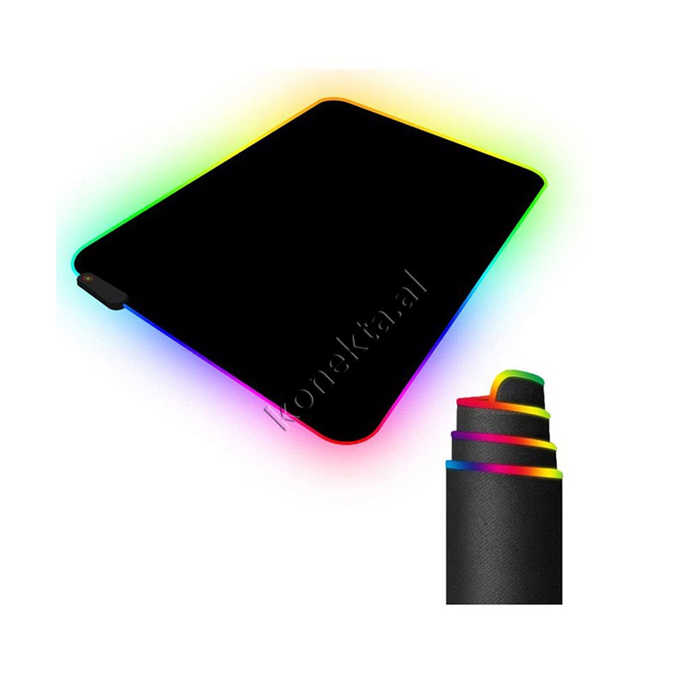 tjetertjeter Gaming Mouse Pad, 30 x 25cm, Black, RGB Lighting - Thumbnail 3