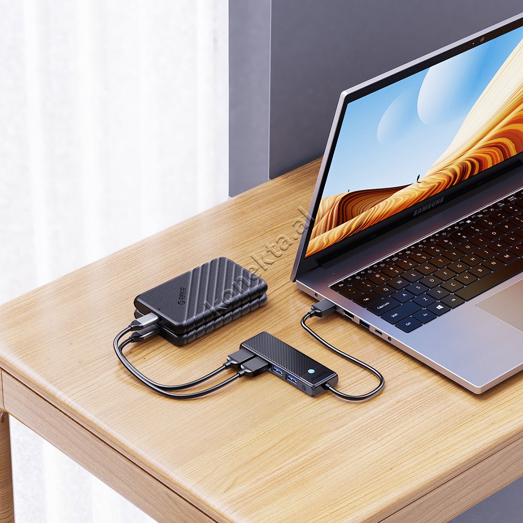 Orico USB Hub, 4 Porta USB 3.0, E zezë - Thumbnail 7
