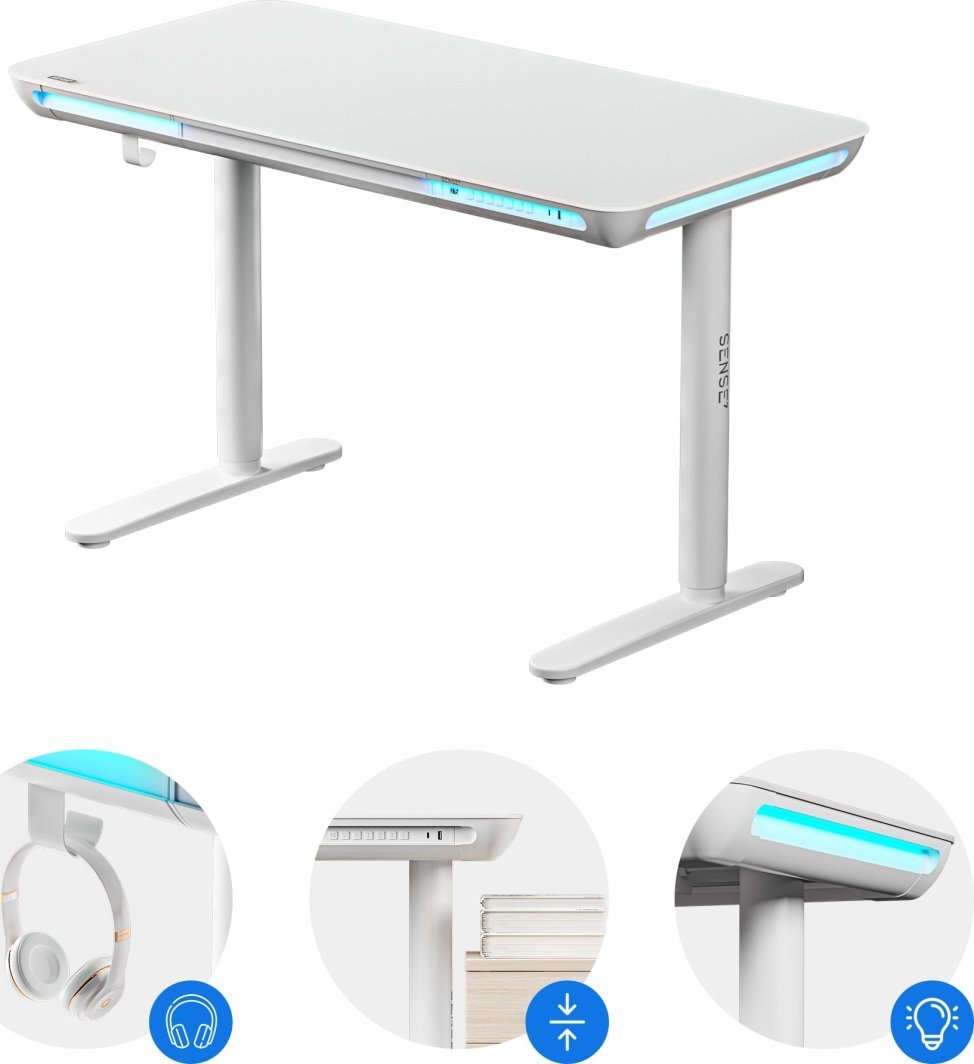 SENSE7 NOMO Table, 120 cm x 60 cm, White - Thumbnail 3