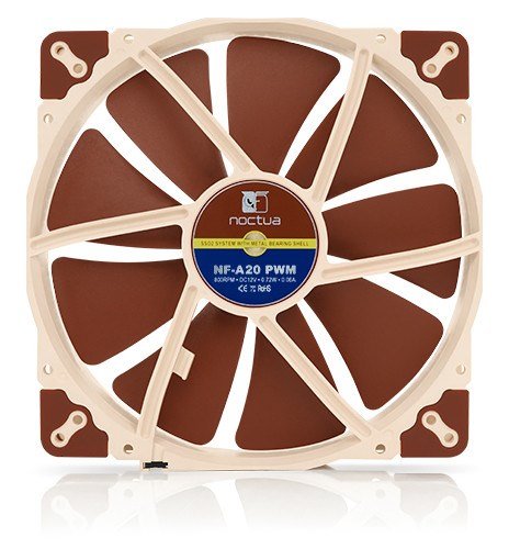 Noctua NF-A20 PWM Fan, 20 cm, Beige / Brown - Thumbnail 3