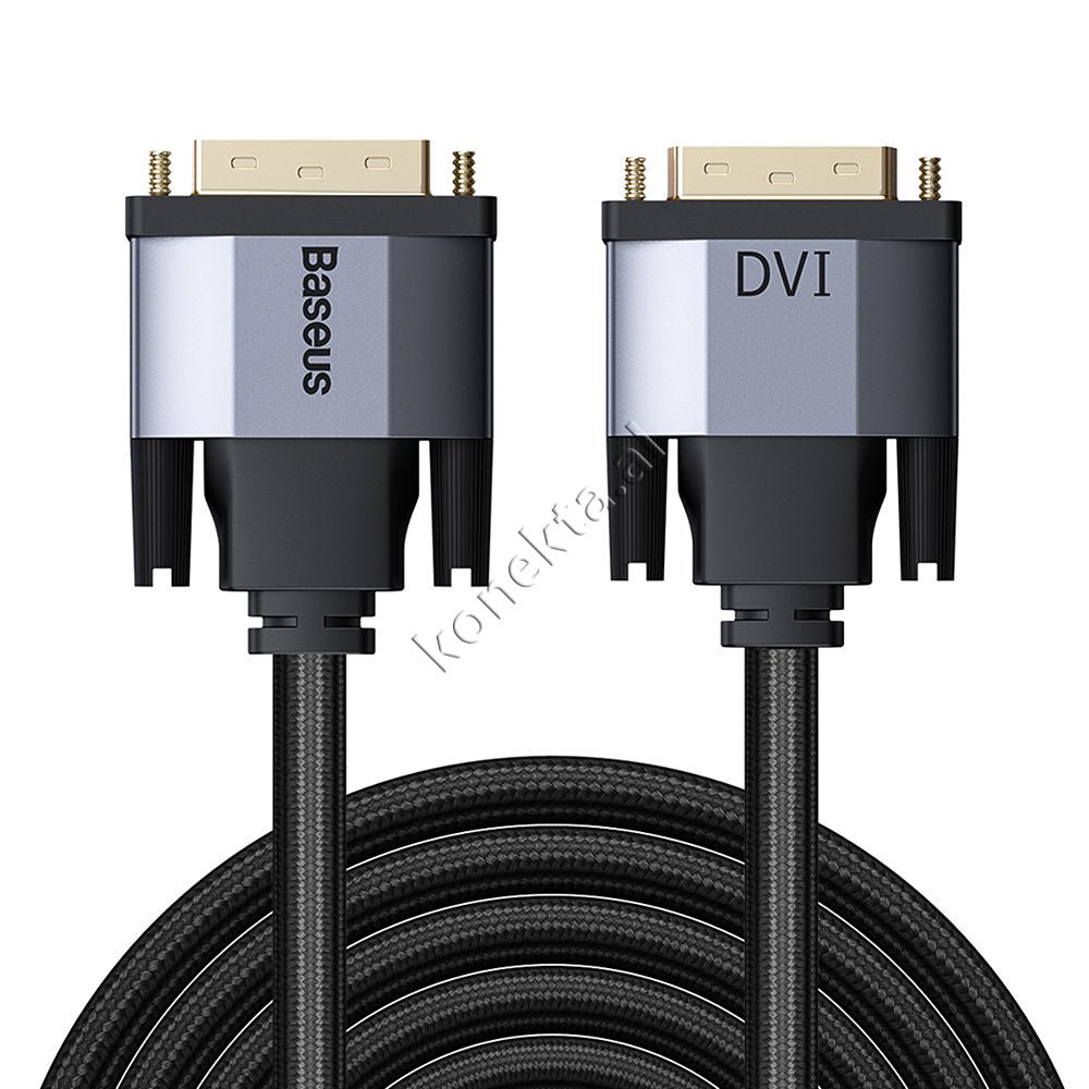 Baseus DVI-D to DVI-D Cable, 1m, Gray - Image 1