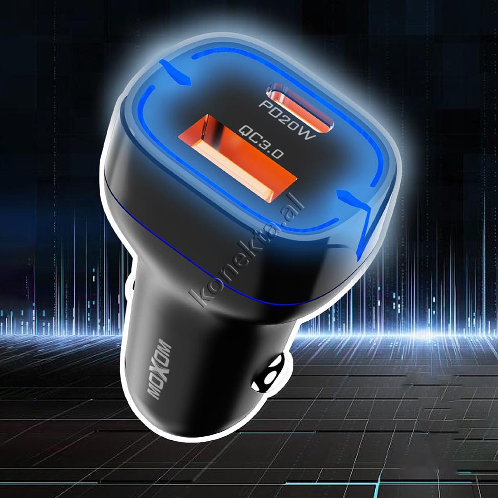 Moxom Adaptor Karikimi 20W Fast Charge 3.0, Black / White - Thumbnail 6