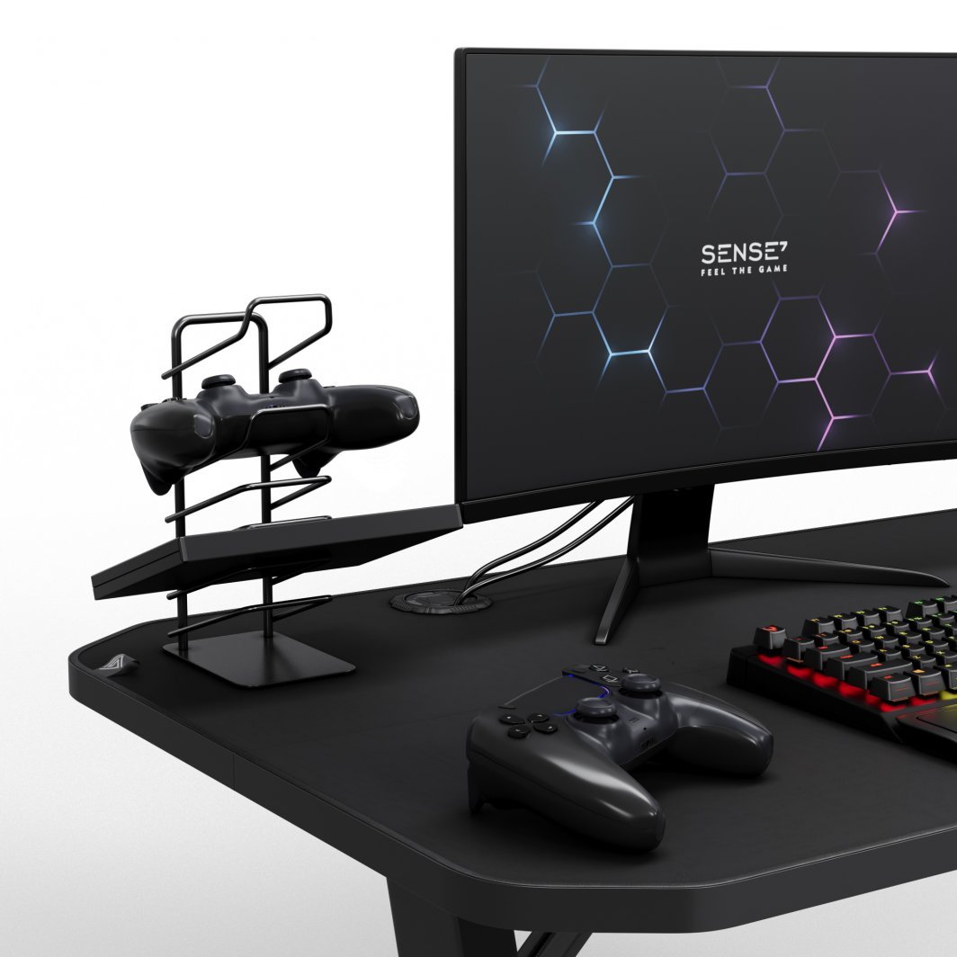 SENSE7 Classic Desk, 140cm x 60cm, Black - Thumbnail 10